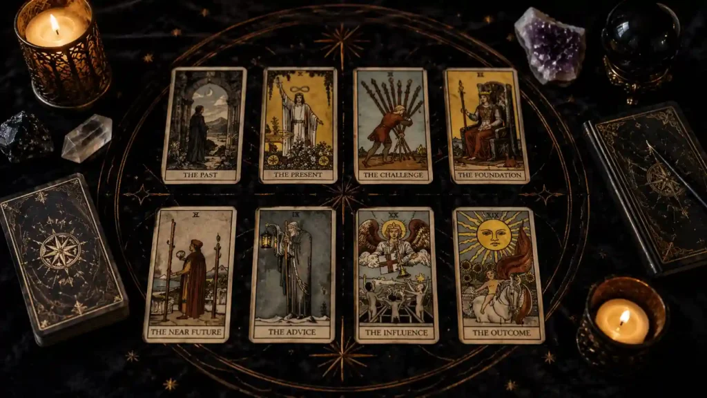 interactive tarot card reader